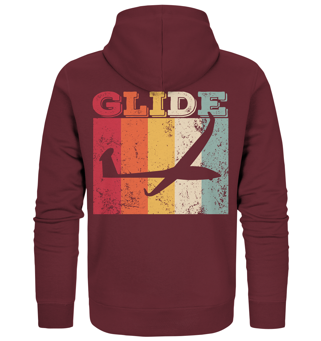 Print On Back Glide Segelflieger - Organic Zipper