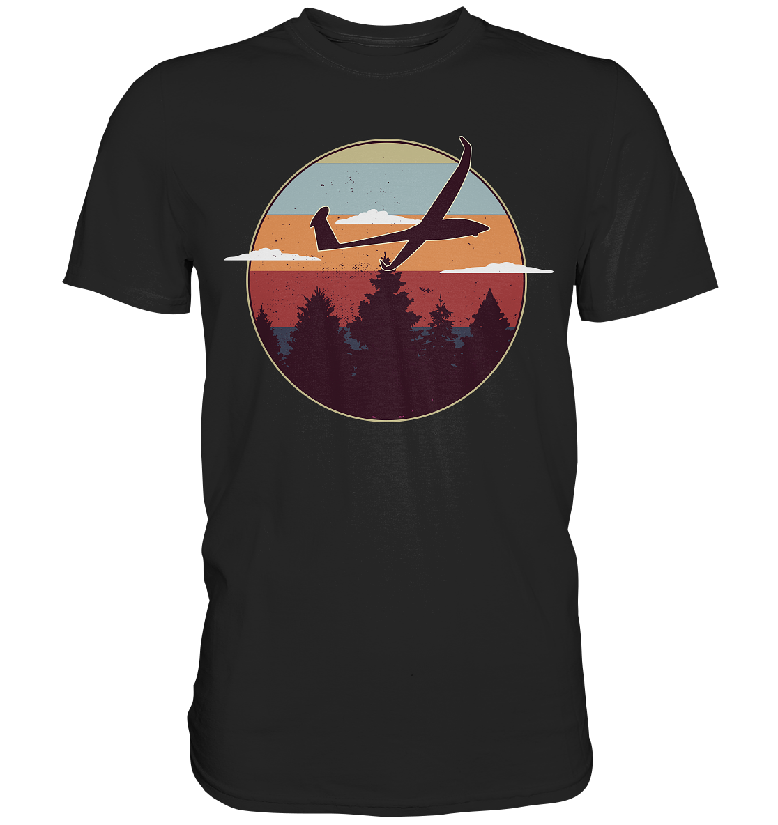 Duo Discus Segelflieger Wald - Premium Shirt