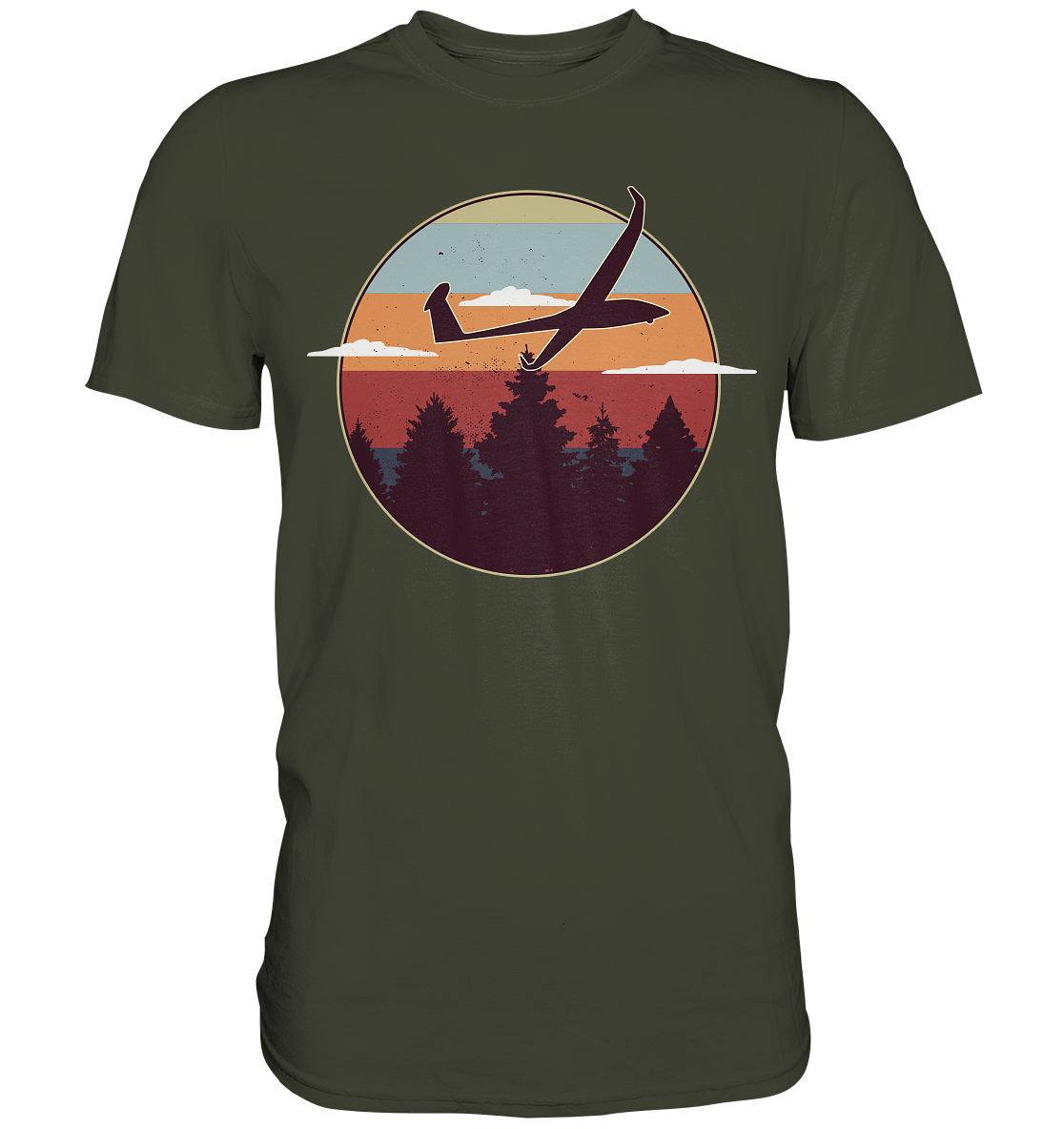 Duo Discus Segelflieger Wald - Premium Shirt