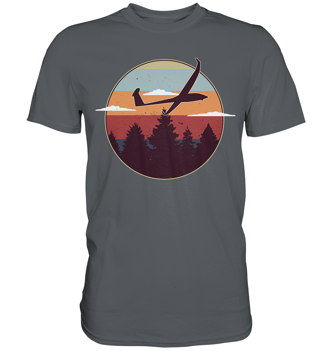 Duo Discus Segelflieger Wald - Premium Shirt