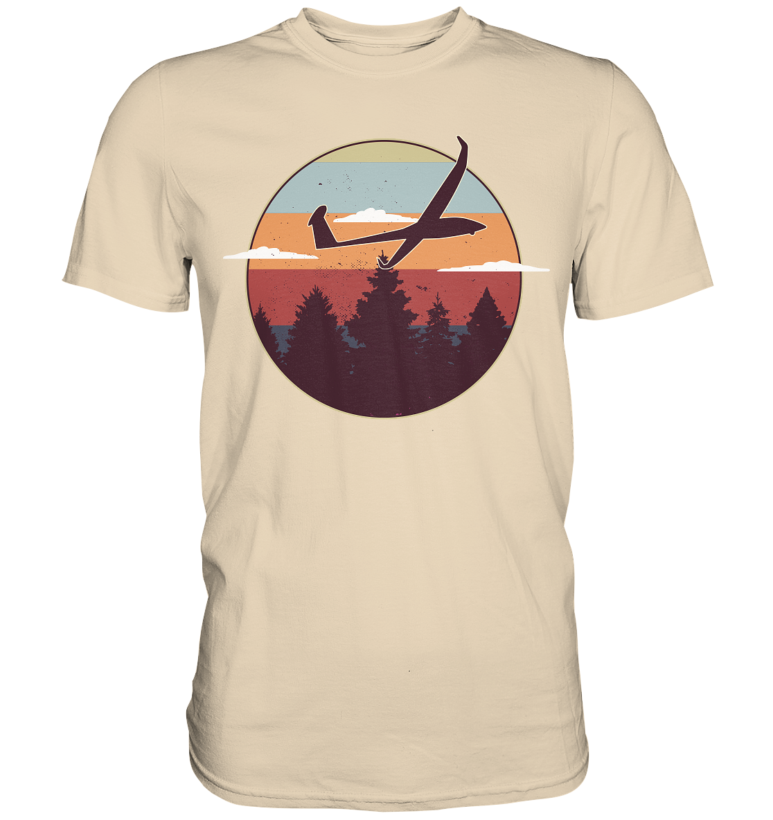 Duo Discus Segelflieger Wald - Premium Shirt